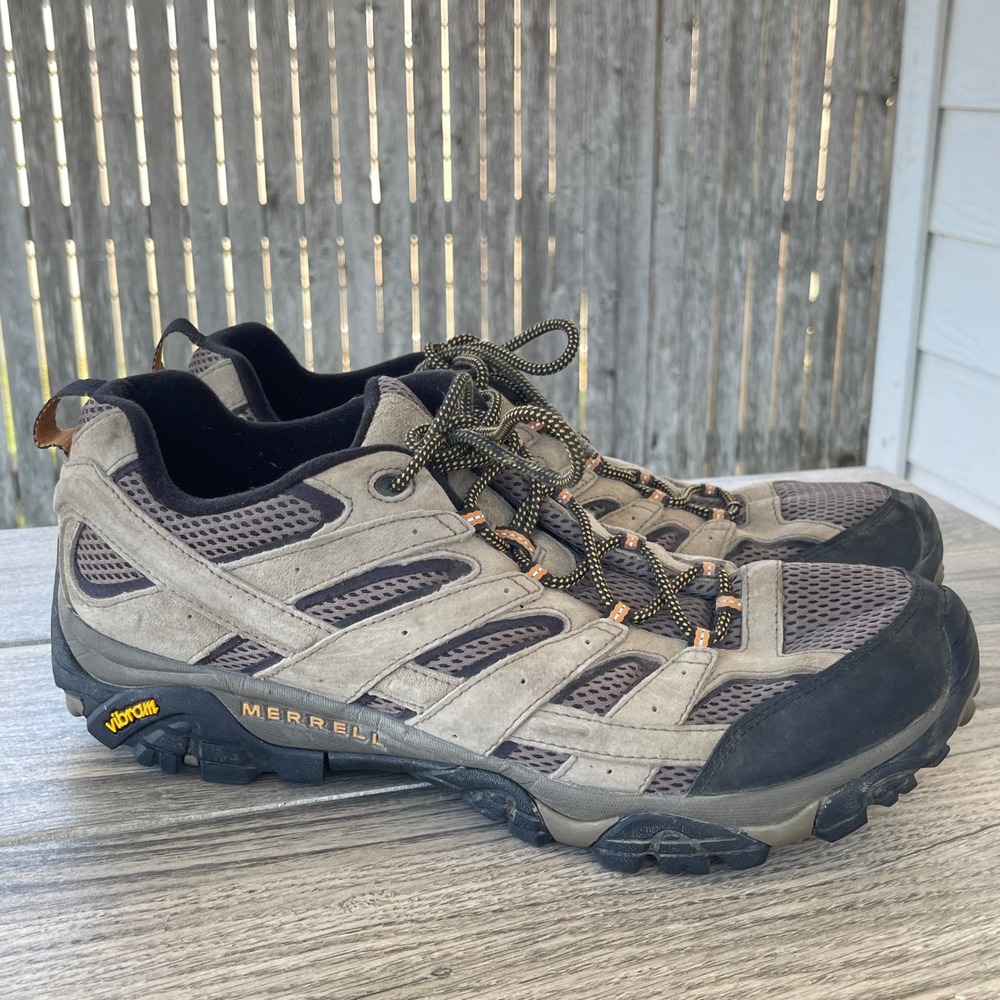 Merrell Moab 2 Hiking Shoes Men 14 Walnut Brown Suede Vibram J06011 Gorpcore